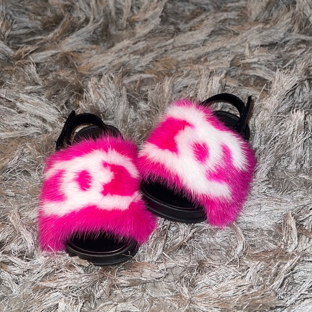 Pink fur slides